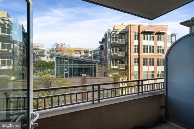 a view of balcony with city view