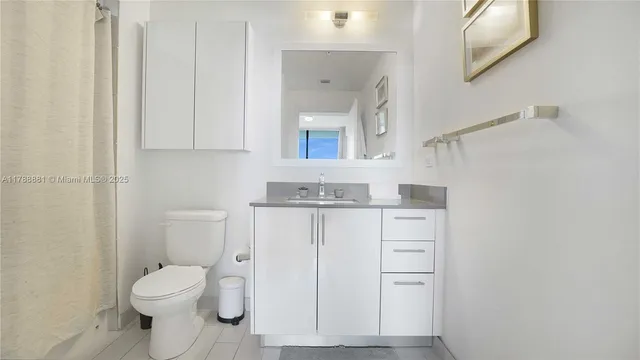 a bathroom with a sink toilet and vanity