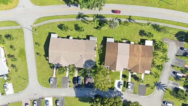 a view of a garden and patio