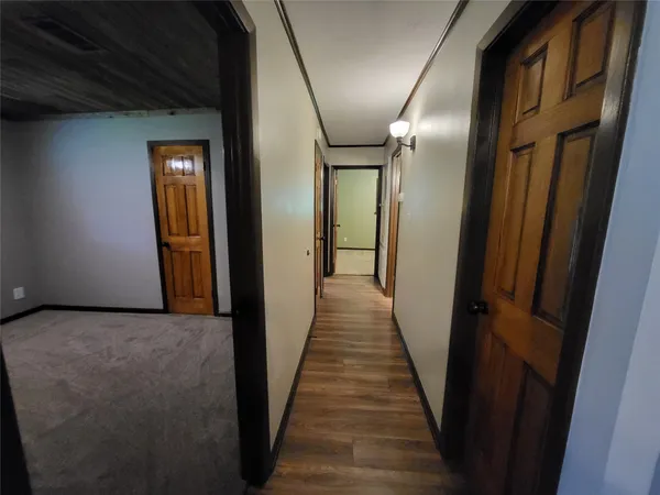 a view of hallway with stairs