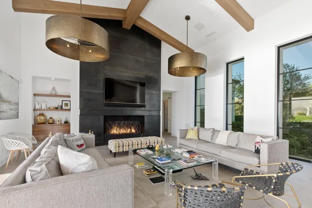 a view of a lake from a outdoor space