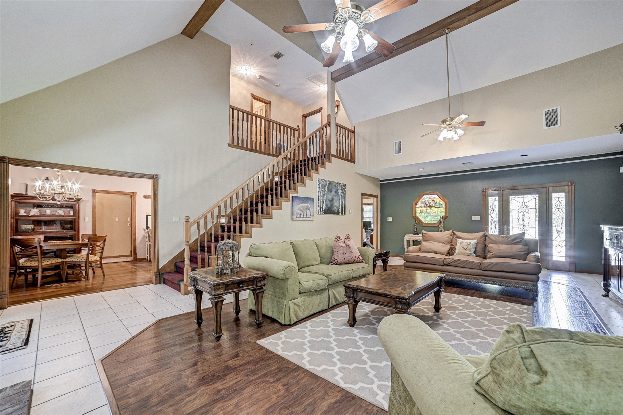 29803 Huffman Cleveland Road Huffman, TX 77336 - Photo 13 of 49 a living room with furniture and a wooden floor