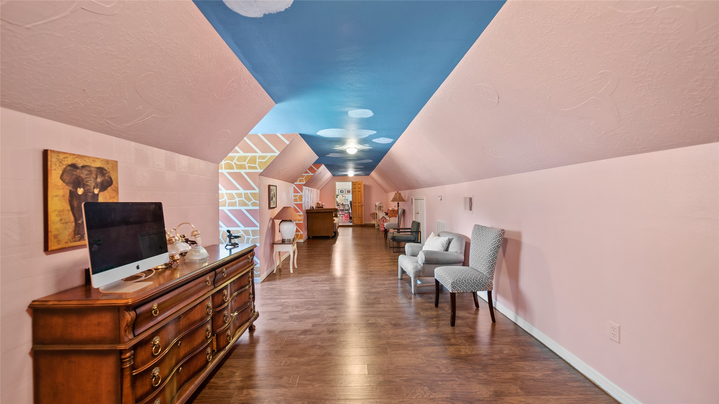 29803 Huffman Cleveland Road Huffman, TX 77336 - Photo 25 of 49 a living room with furniture and a flat screen tv