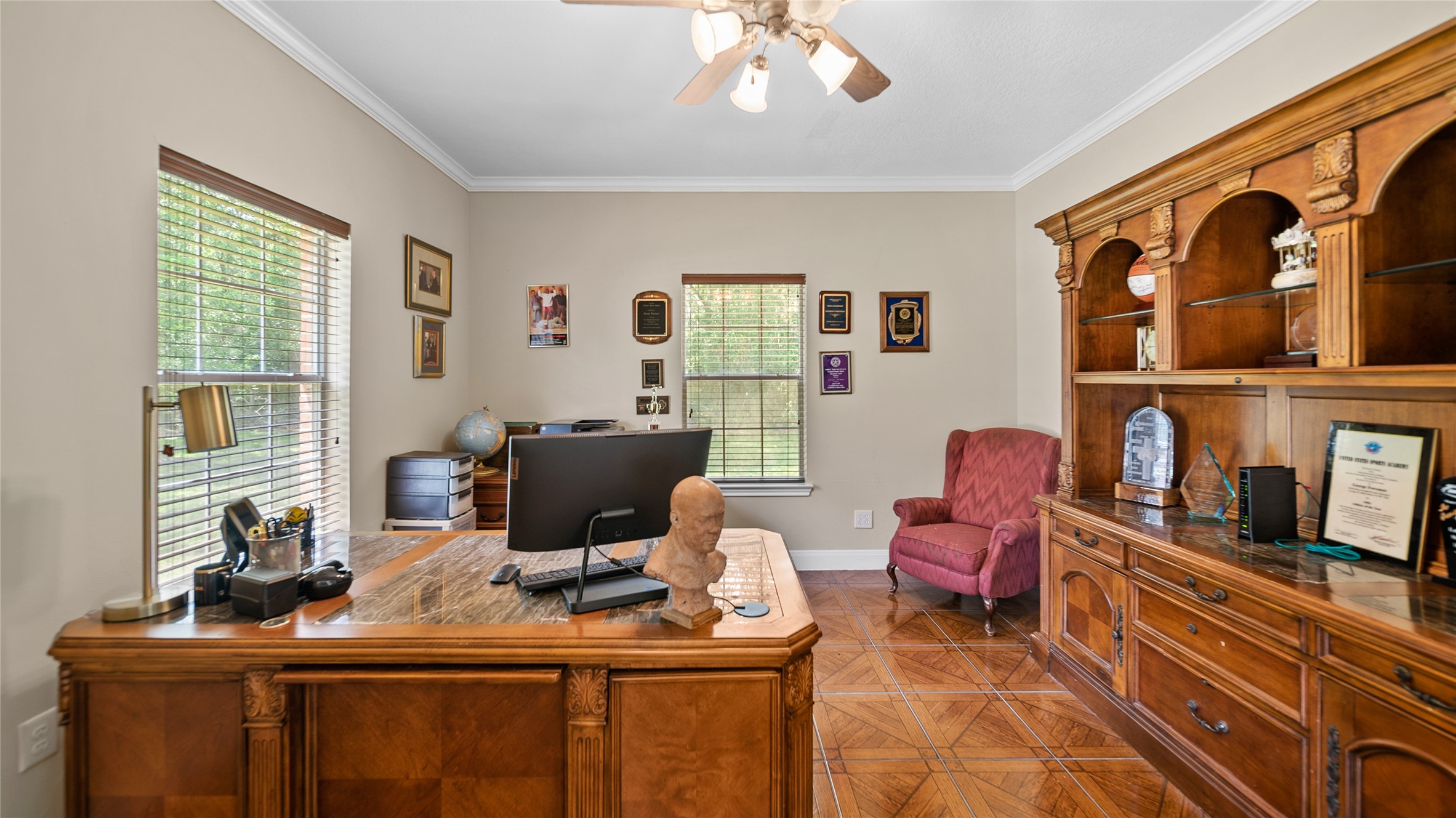 29803 Huffman Cleveland Road Huffman, TX 77336 - Photo 36 of 49 a work room with furniture lamp and a window