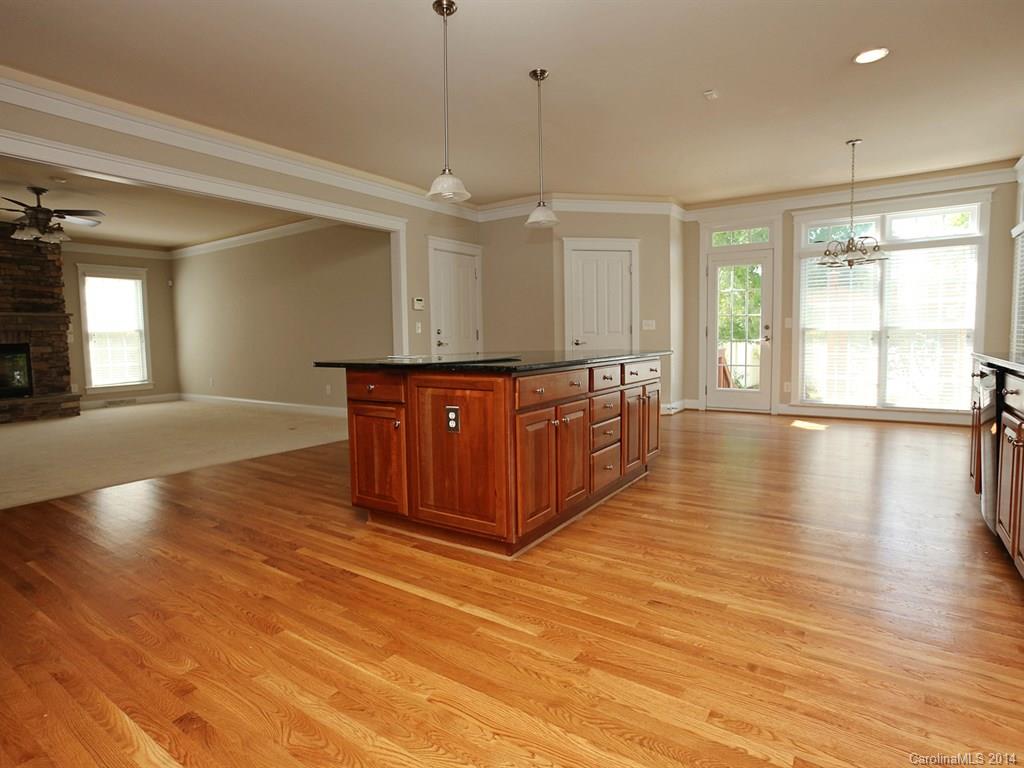 329 Third Baxter Street Fort Mill, SC 29708 - Photo 16 of 23 a large room with wooden floor windows and a chandelier