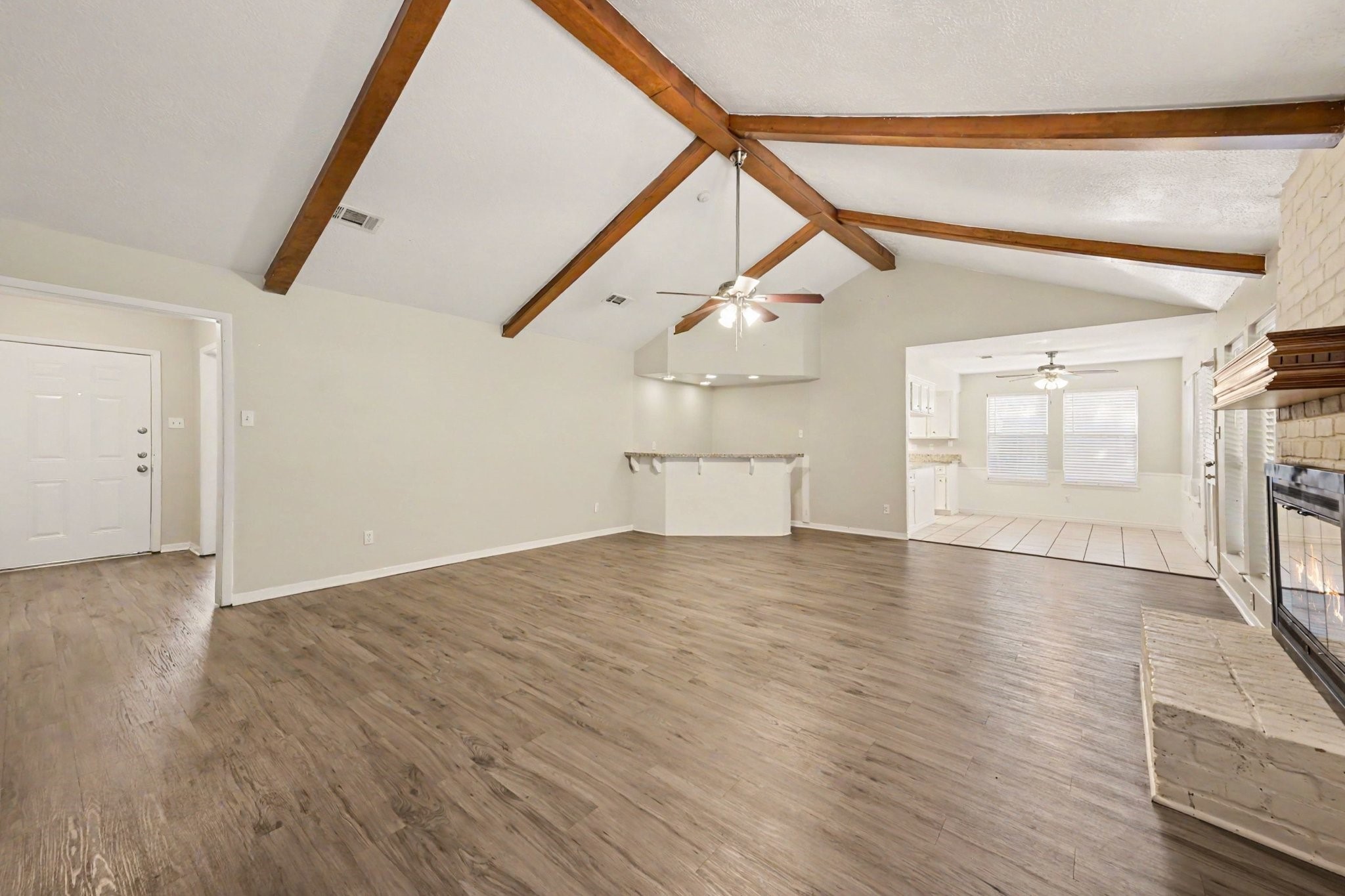 17419 Cassina Drive Spring, TX 77388 - Photo 12 of 35 a view of empty room with wooden floor and fan