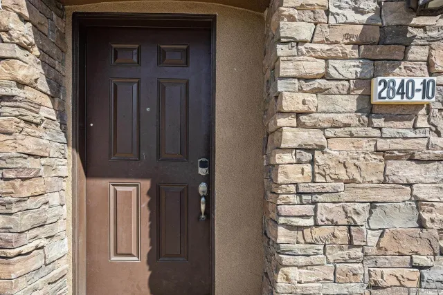 a door with a wooden door
