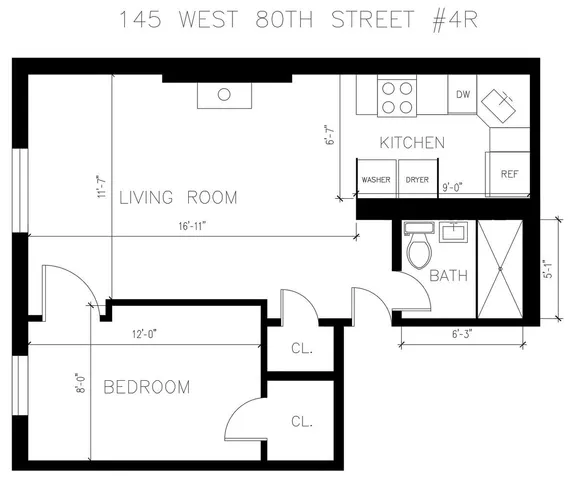 $685,000 | 145 West 80th Street, Unit 4R | Upper West Side