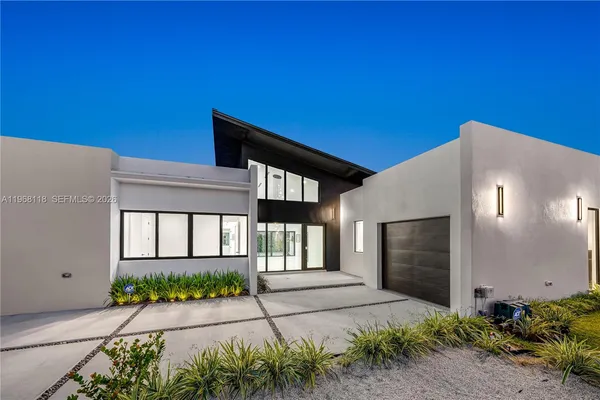a front view of a house