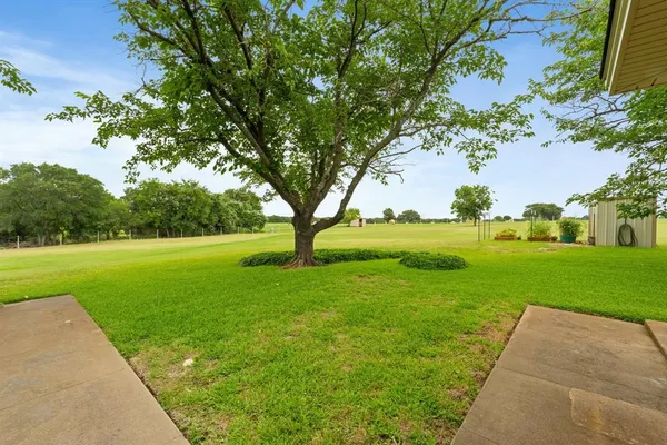 a view of yard with green space