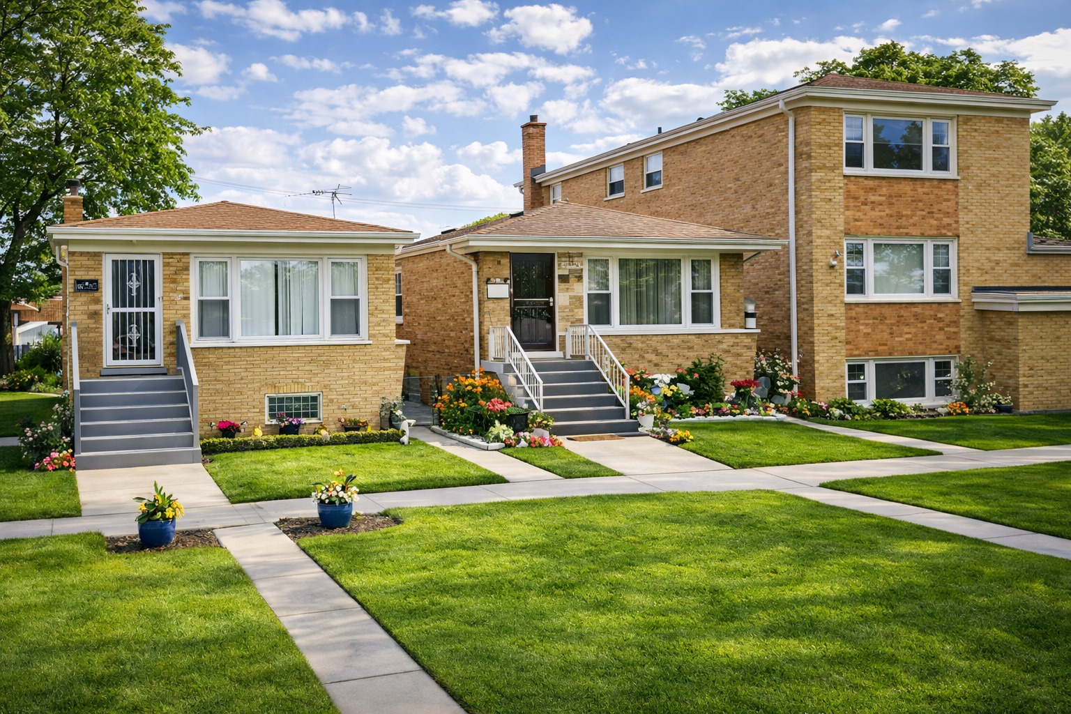 7416 West 63rd Place Summit, IL 60501 - Photo 2 of 4 a front view of house with yard and outdoor seating