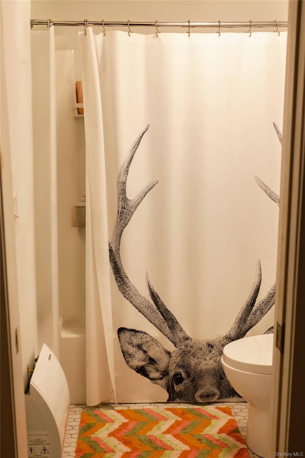 127 Queechy Shore Beach Road Canaan, NY 12029 - Photo 28 of 36 a bathroom with a sink and a shower curtain