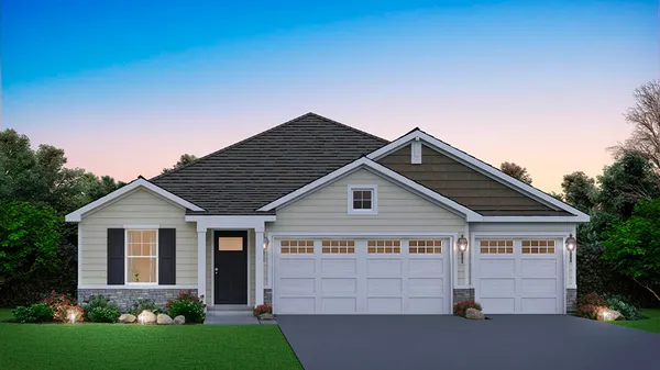 a view of house with a yard