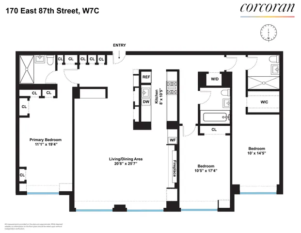 $2,995,000 | 170 East 87th Street, Unit W7C | Upper East Side