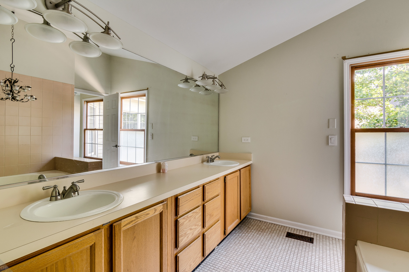 310 Spring Creek Circle Schaumburg, IL 60173 - Photo 19 of 26 a bathroom with a sink and a mirror