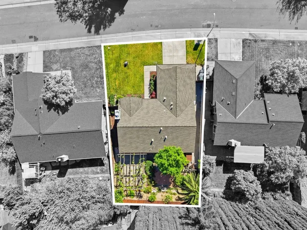 an aerial view of multiple house