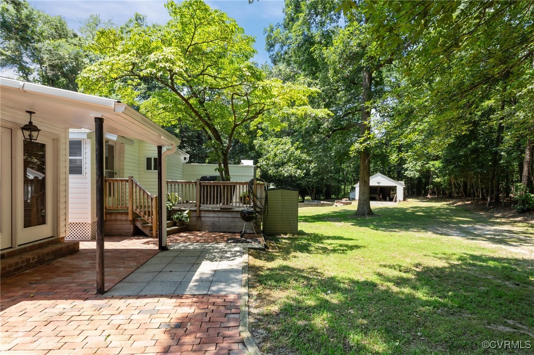 4116 Spring Run Road Mechanicsville, VA 23116 - Photo 38 of 45 Rear Yard with View of Patio and Deck