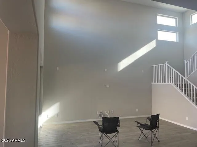 a view of a livingroom with furniture