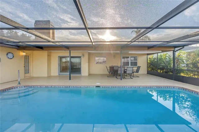 a view of a porch with furniture