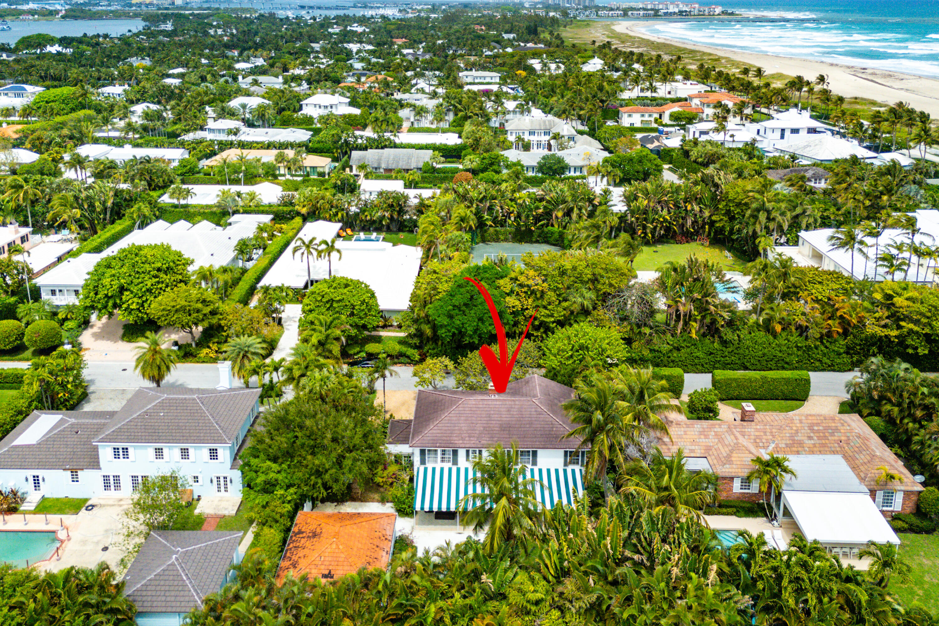 210 Merrain Road Palm Beach, FL 33480 - Photo 25 of 33 Aerial