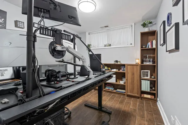 a view of a hallway with entryway