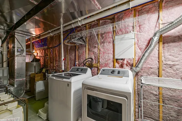 a view of storage and utility room