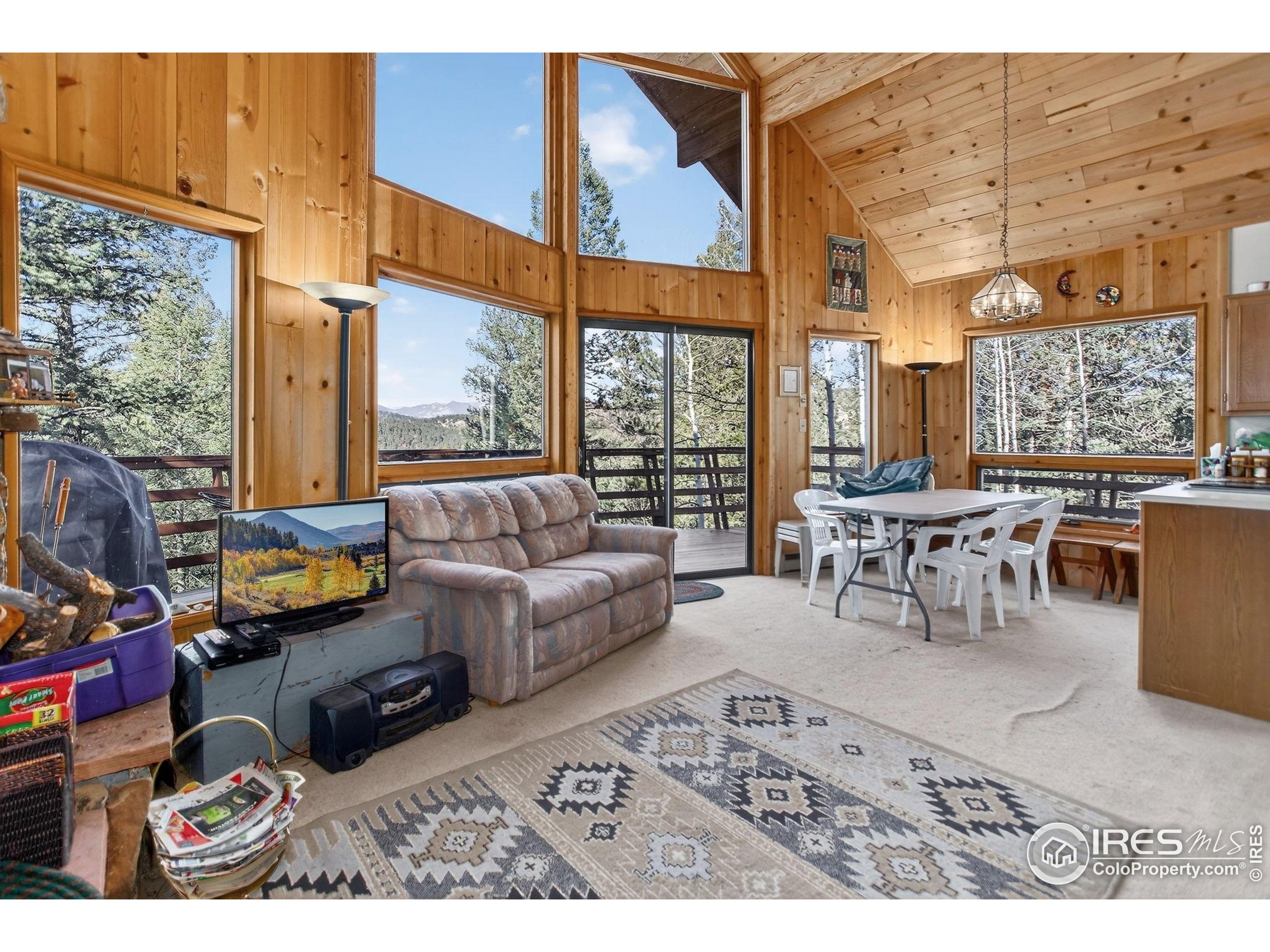 211 Hi Meadow Drive Bailey, CO 80421 - Photo 12 of 19 a living room with furniture and a large window