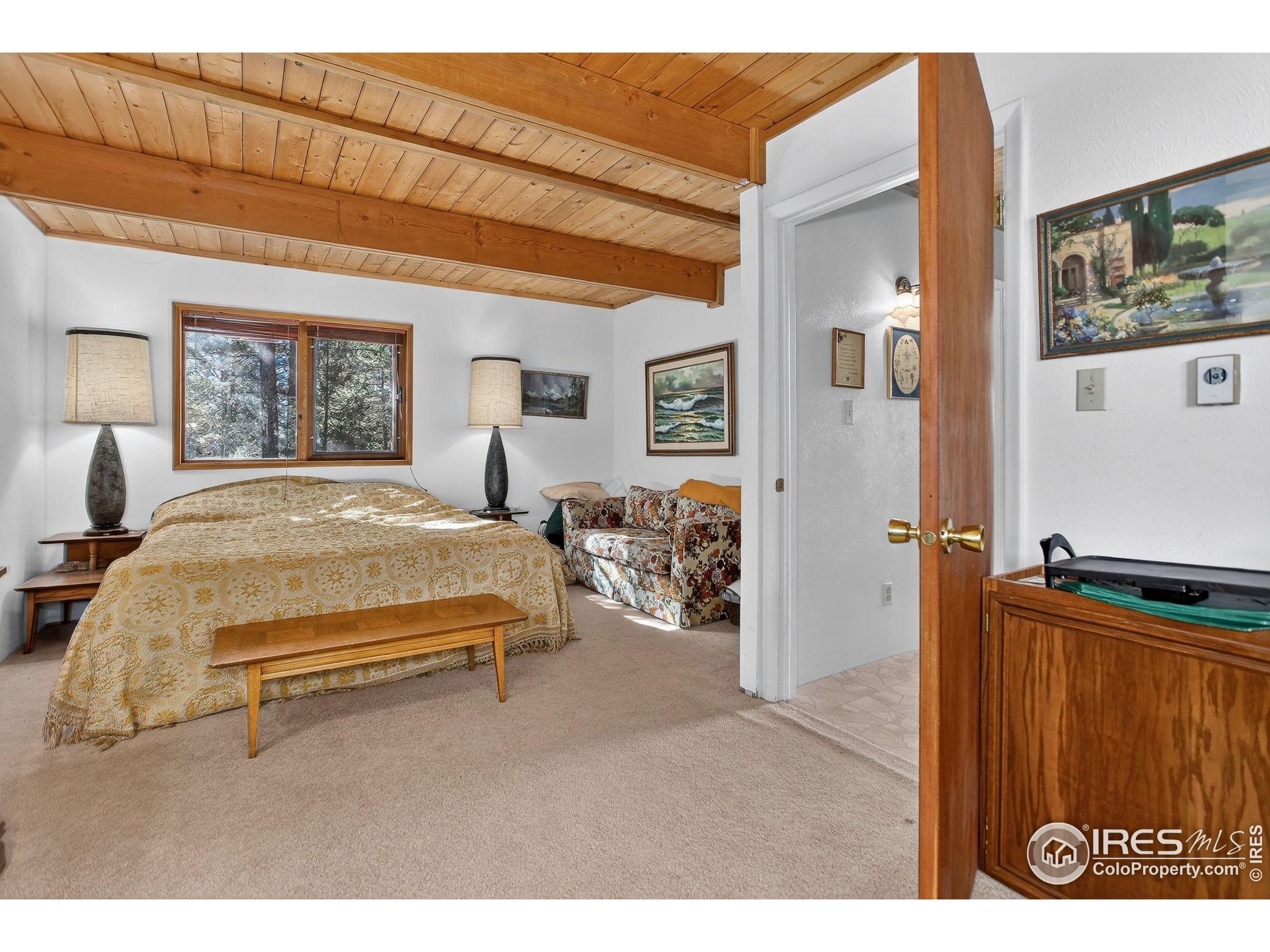 211 Hi Meadow Drive Bailey, CO 80421 - Photo 13 of 19 a bedroom with a bed and a window