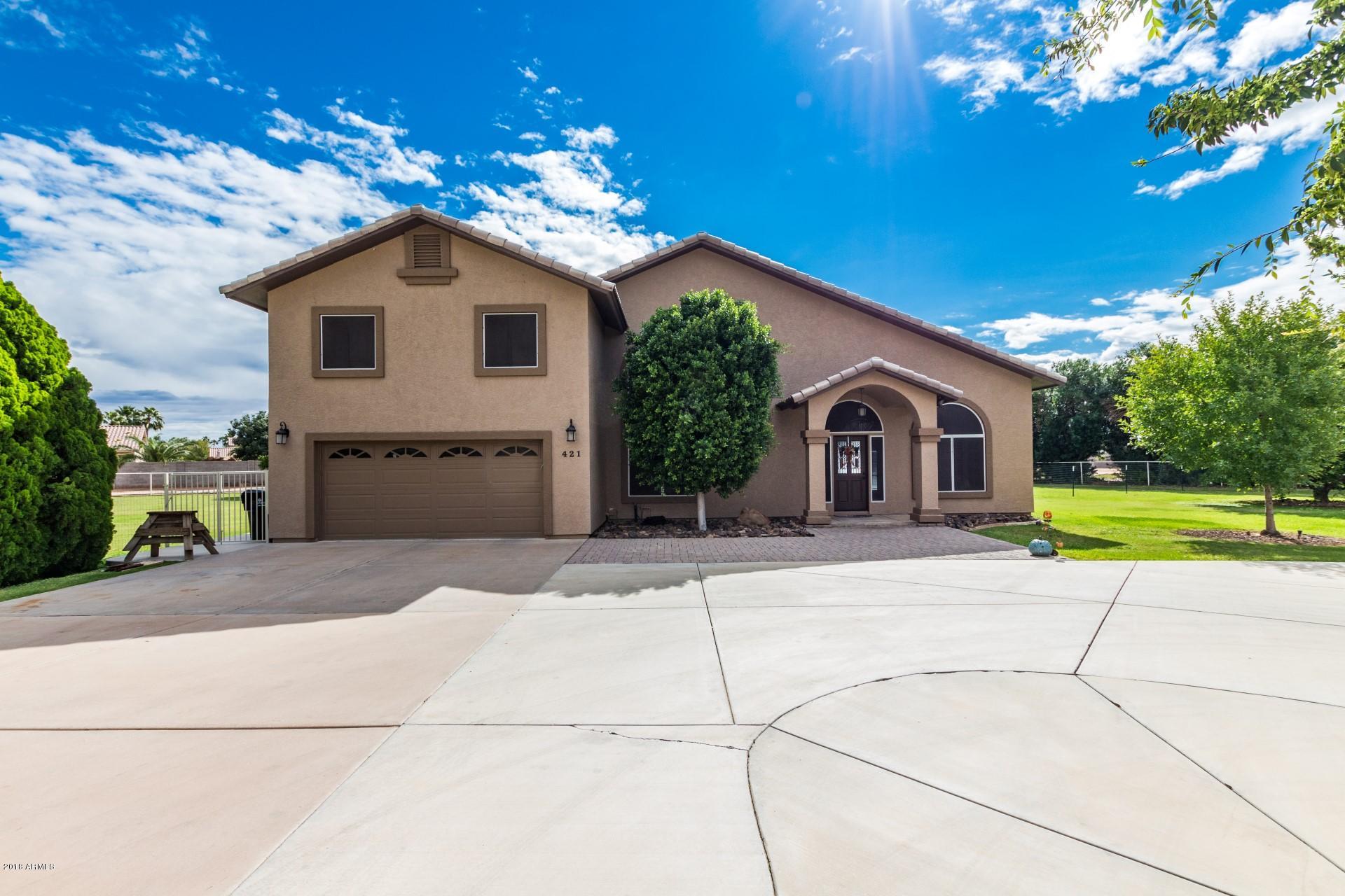 421 West Ray Road Gilbert, AZ 85233 - Photo 1 of 48 FRONT OF HOME / CIRCULAR DRIVEWAY