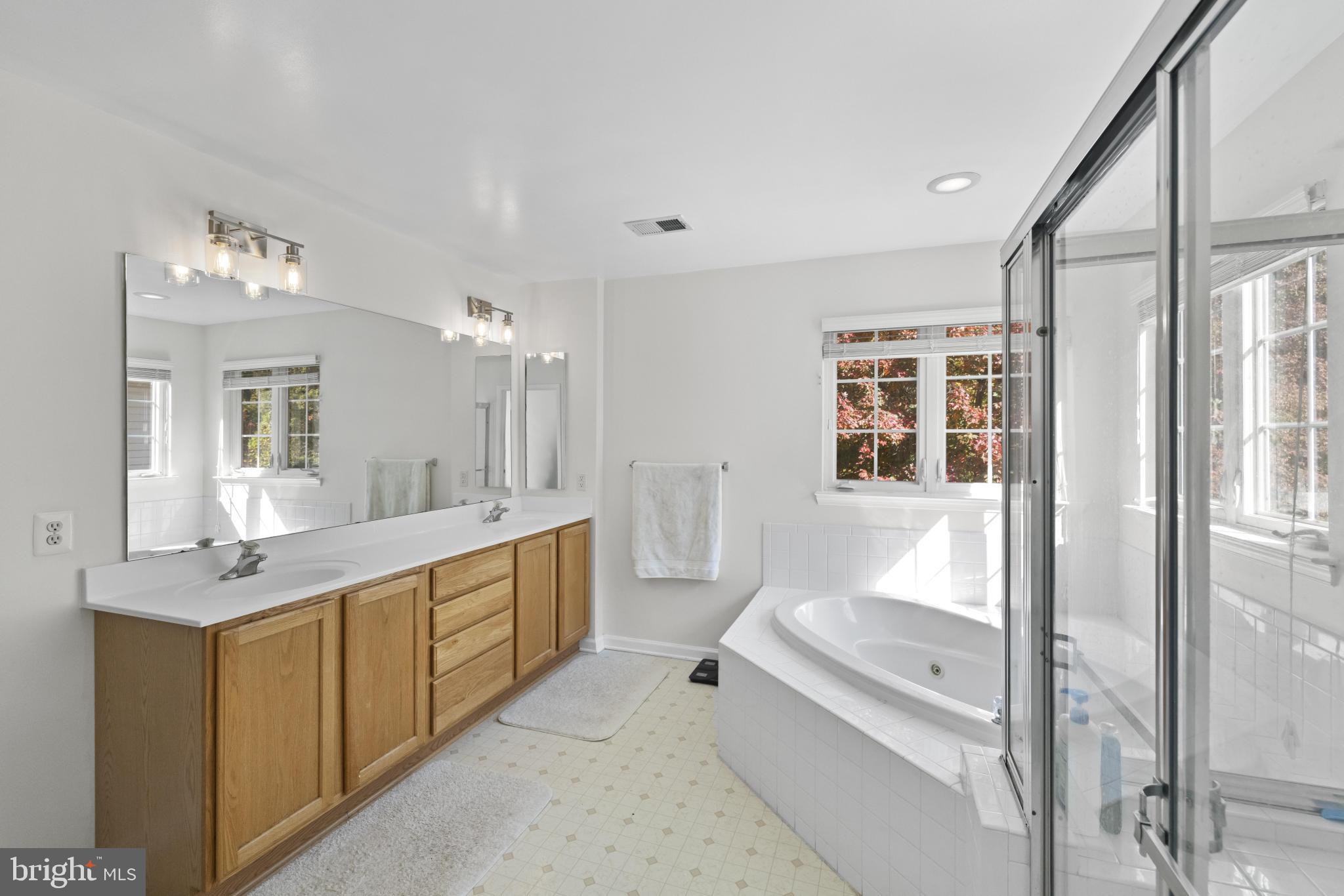 8008 Dorado Terrace Brandywine, MD 20613 - Photo 36 of 55 a bathroom with a tub sink and mirror