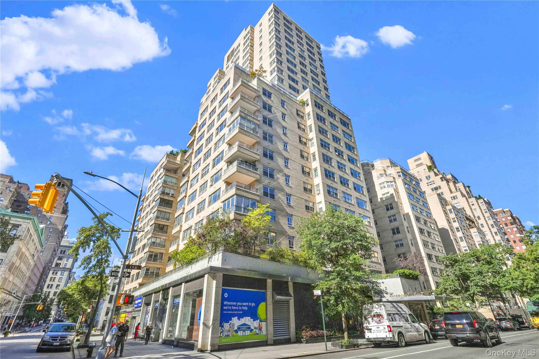 a view of a tall building