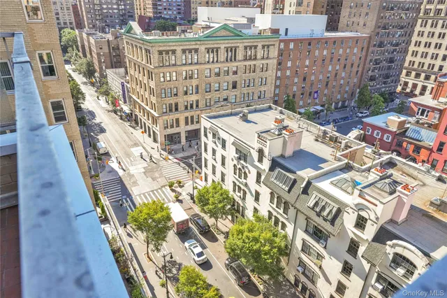 a view of balcony with city view