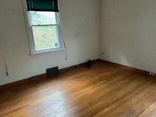 an empty room with a window