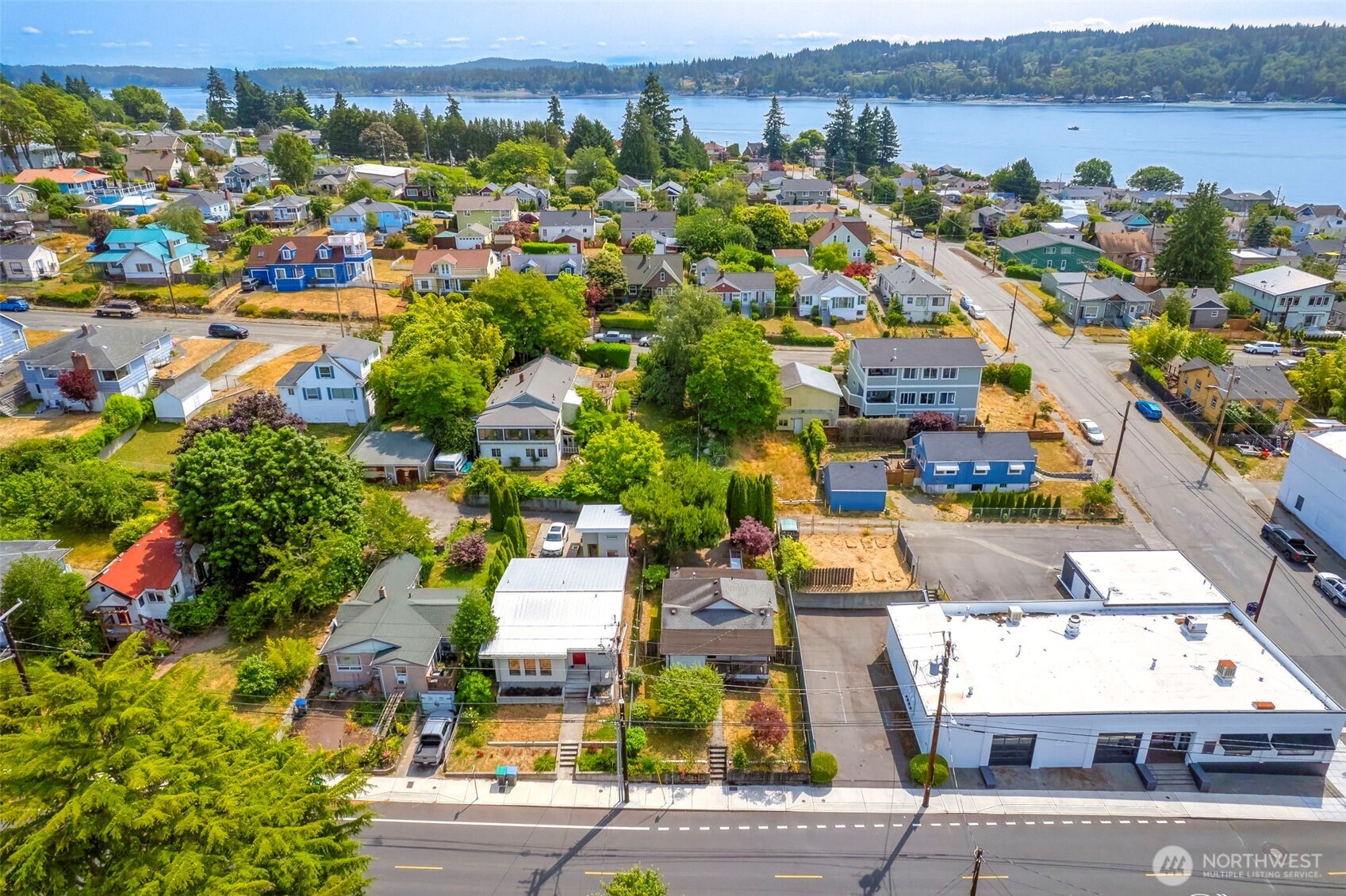1112 Perry Avenue Bremerton, WA 98310 - Photo 17 of 21 an aerial view of residential houses with outdoor space and parking