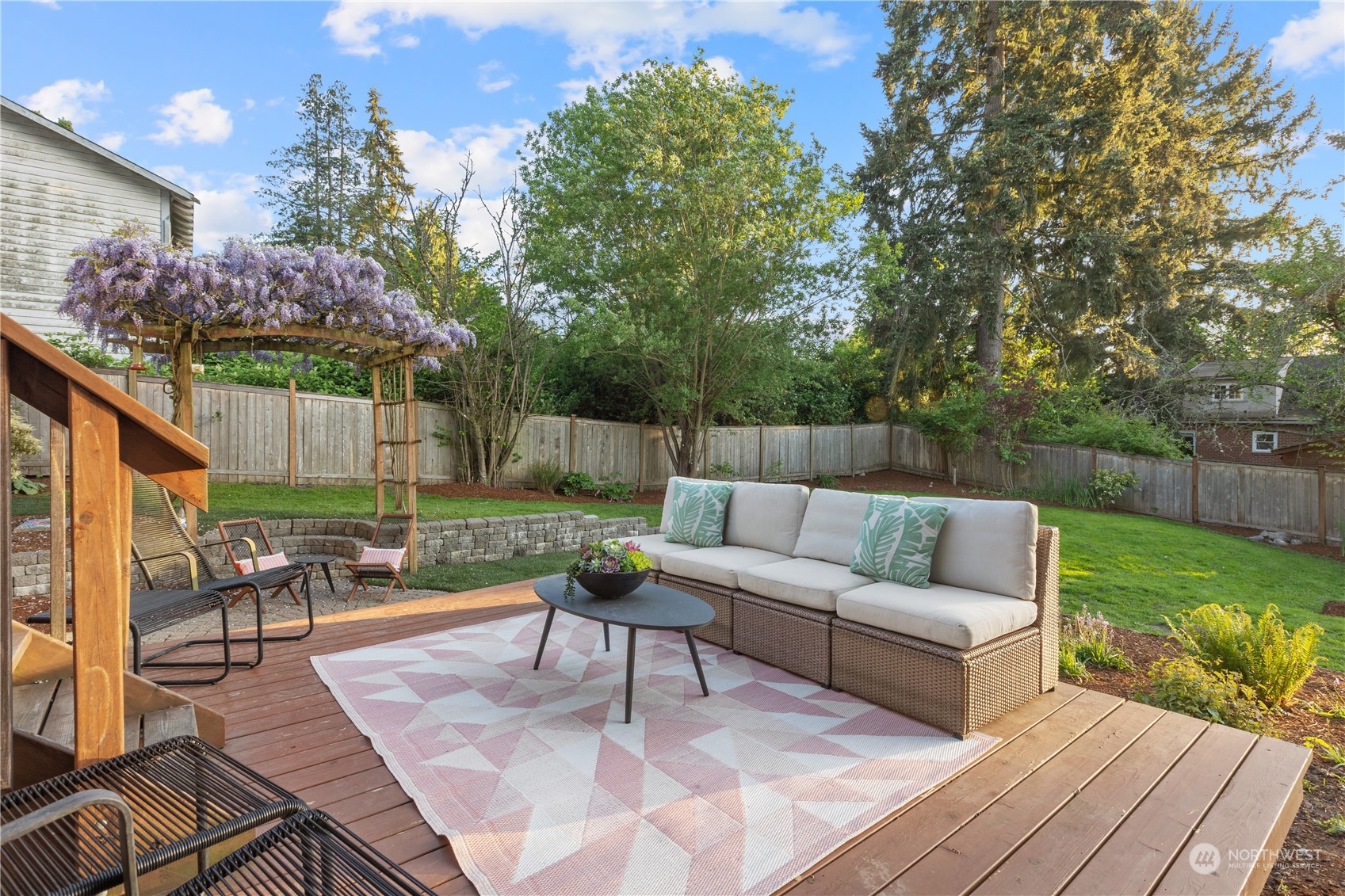 14357 36th Avenue Northeast Seattle, WA 98125 - Photo 19 of 23 a outdoor living space with furniture and garden view