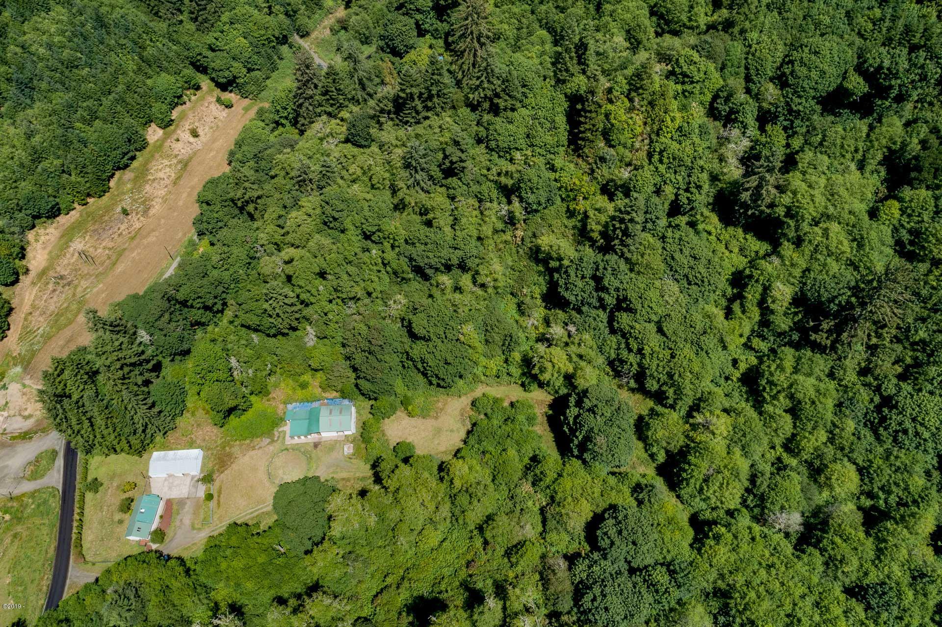 429 Hidden Valley Road Toledo, OR 97391 - Photo 8 of 41 DRONE OVERALL VIEW OF PROPERTY