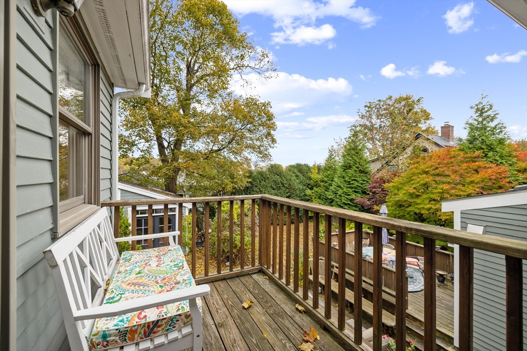25 Curtis Street Marblehead, MA 01945 - Photo 22 of 28 a view of balcony with wooden floor and fence