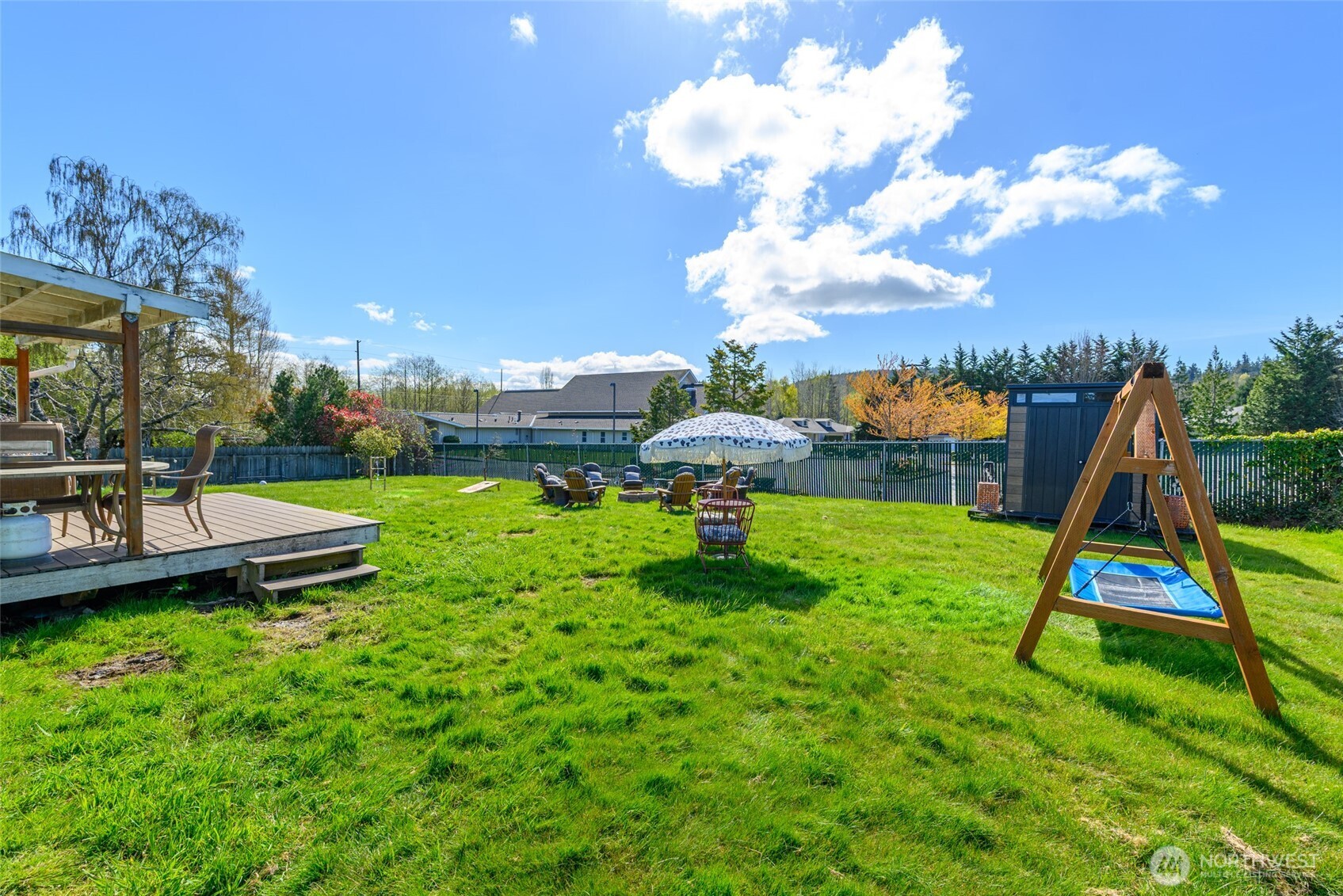1805 37th Street Anacortes, WA 98221 - Photo 30 of 40 a view of a garden with a slide