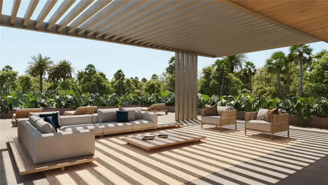 a outdoor space with furniture