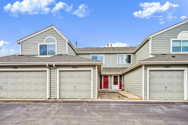 a view of a house with a garage