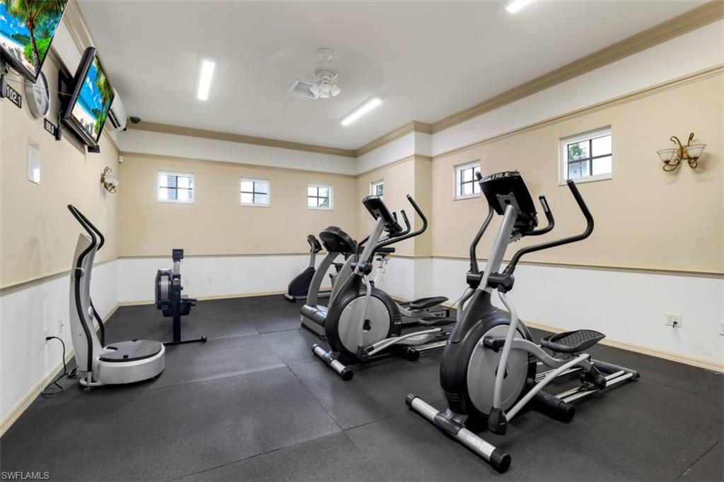 450 Launch Circle, Unit 201 Naples, FL 34108 - Photo 30 of 43 a view of a room with gym equipment