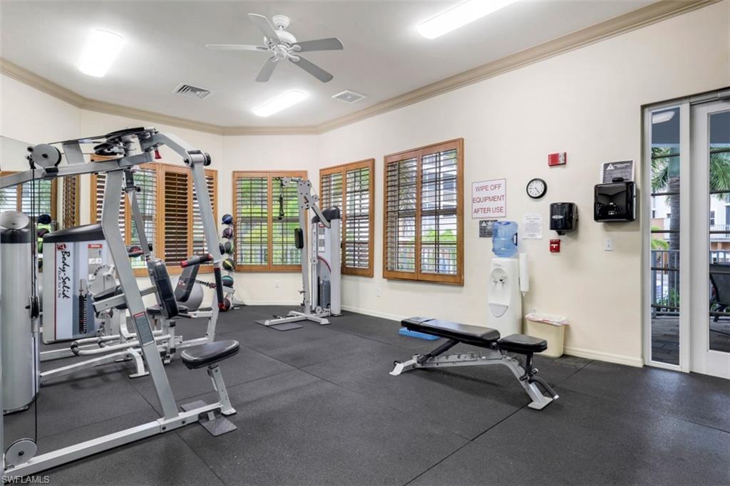 450 Launch Circle, Unit 201 Naples, FL 34108 - Photo 31 of 43 a view of a room with gym equipment