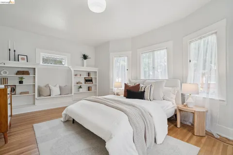 a living room with furniture and decor