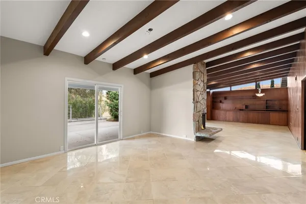 a view of a garage with furniture
