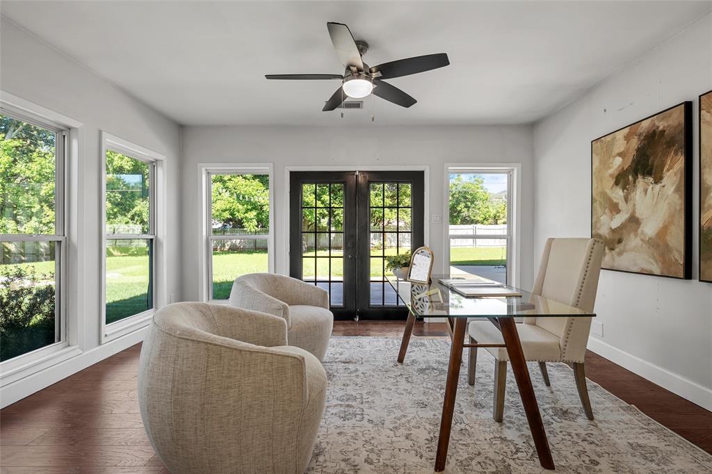 212 North Old Temple Road Hewitt, TX 76643 - Photo 7 of 40 home office or sun room with massive picture windows and French doors