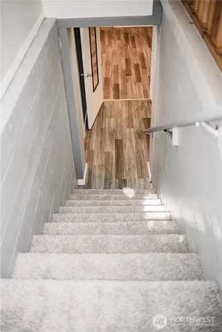 a view of a room with an empty space