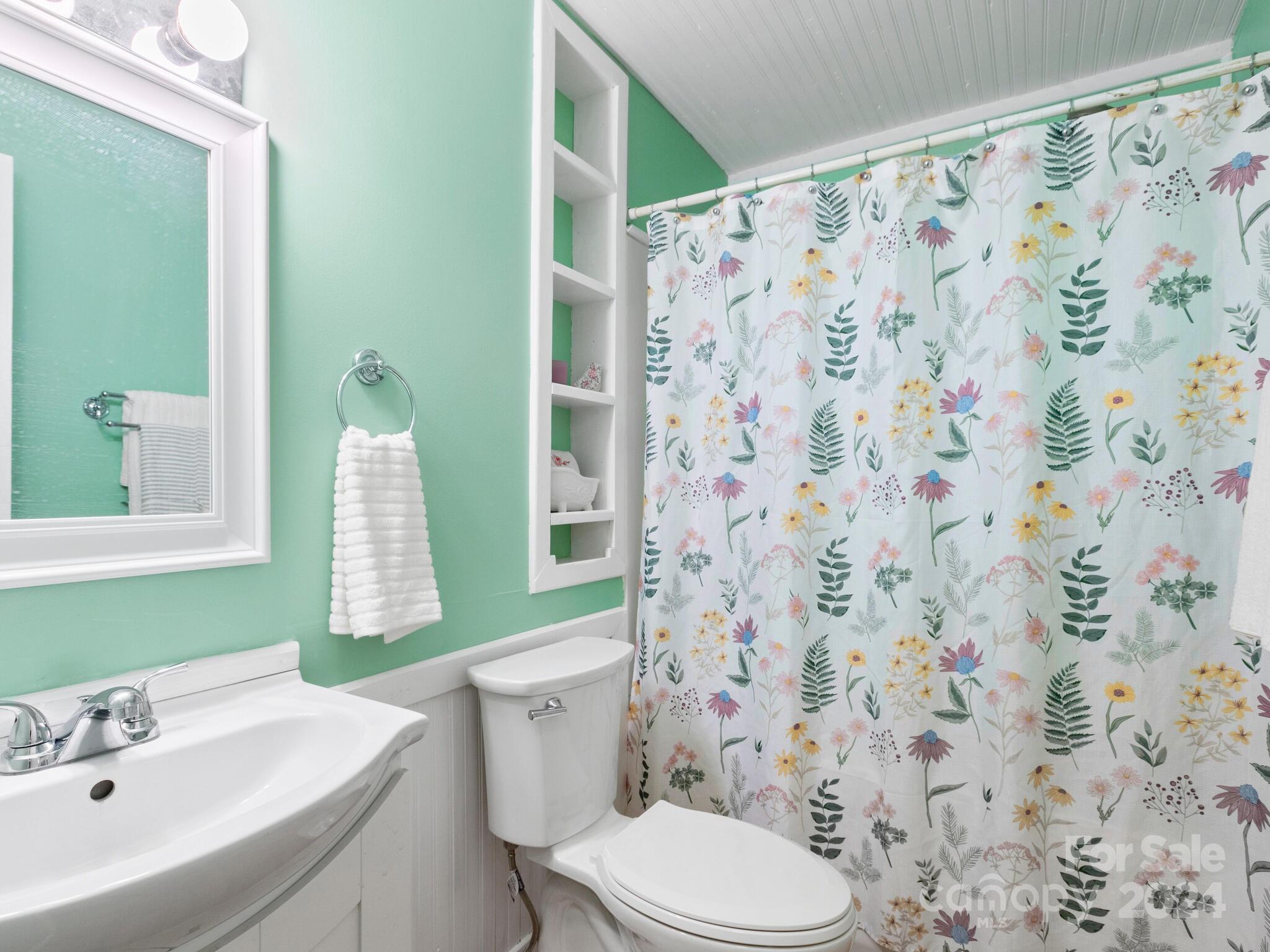 46 New Lite Road Fairview, NC 28730 - Photo 18 of 31 a bathroom with a sink toilet and shower