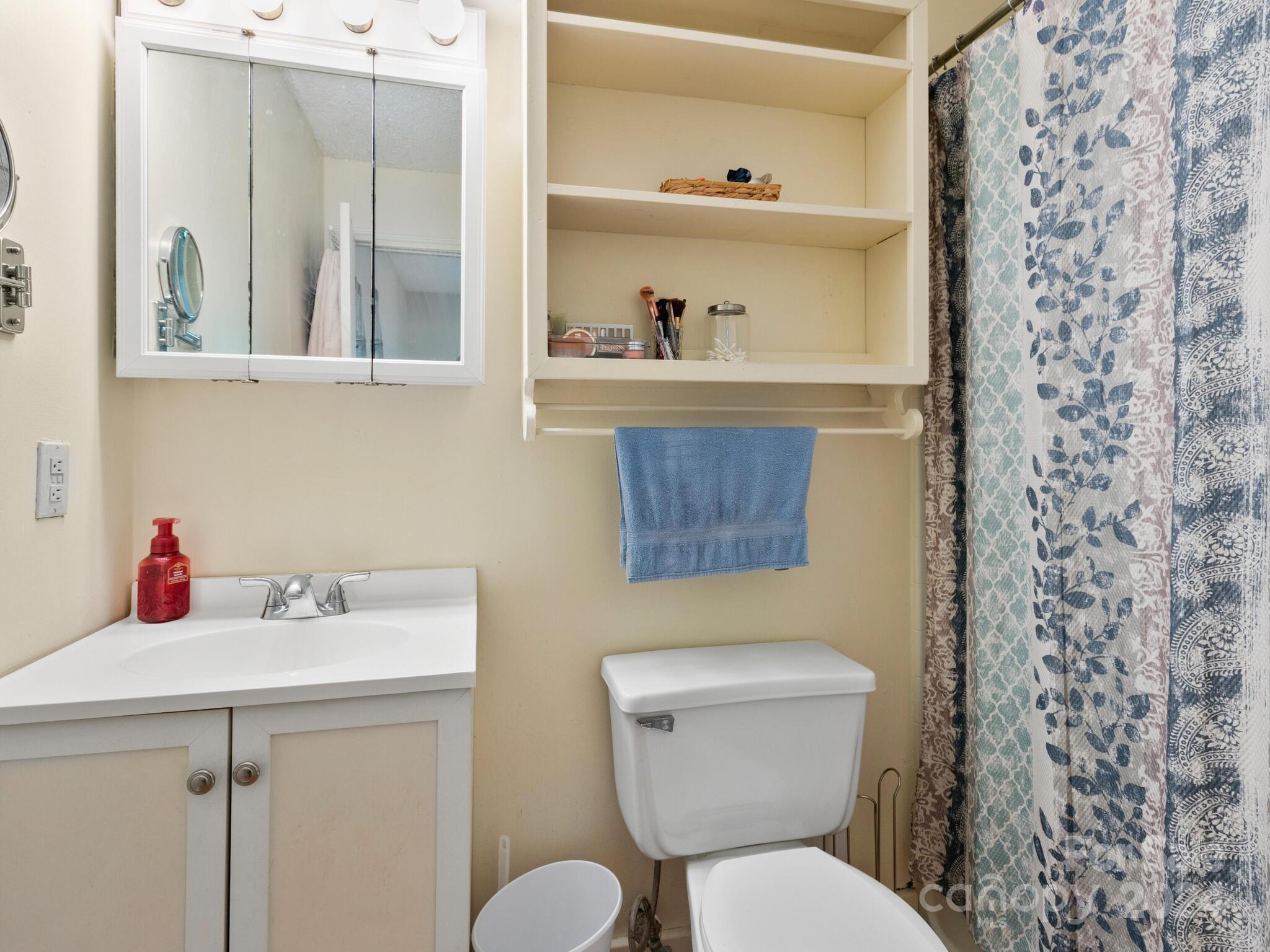 46 New Lite Road Fairview, NC 28730 - Photo 20 of 31 a bathroom with a toilet sink and a mirror
