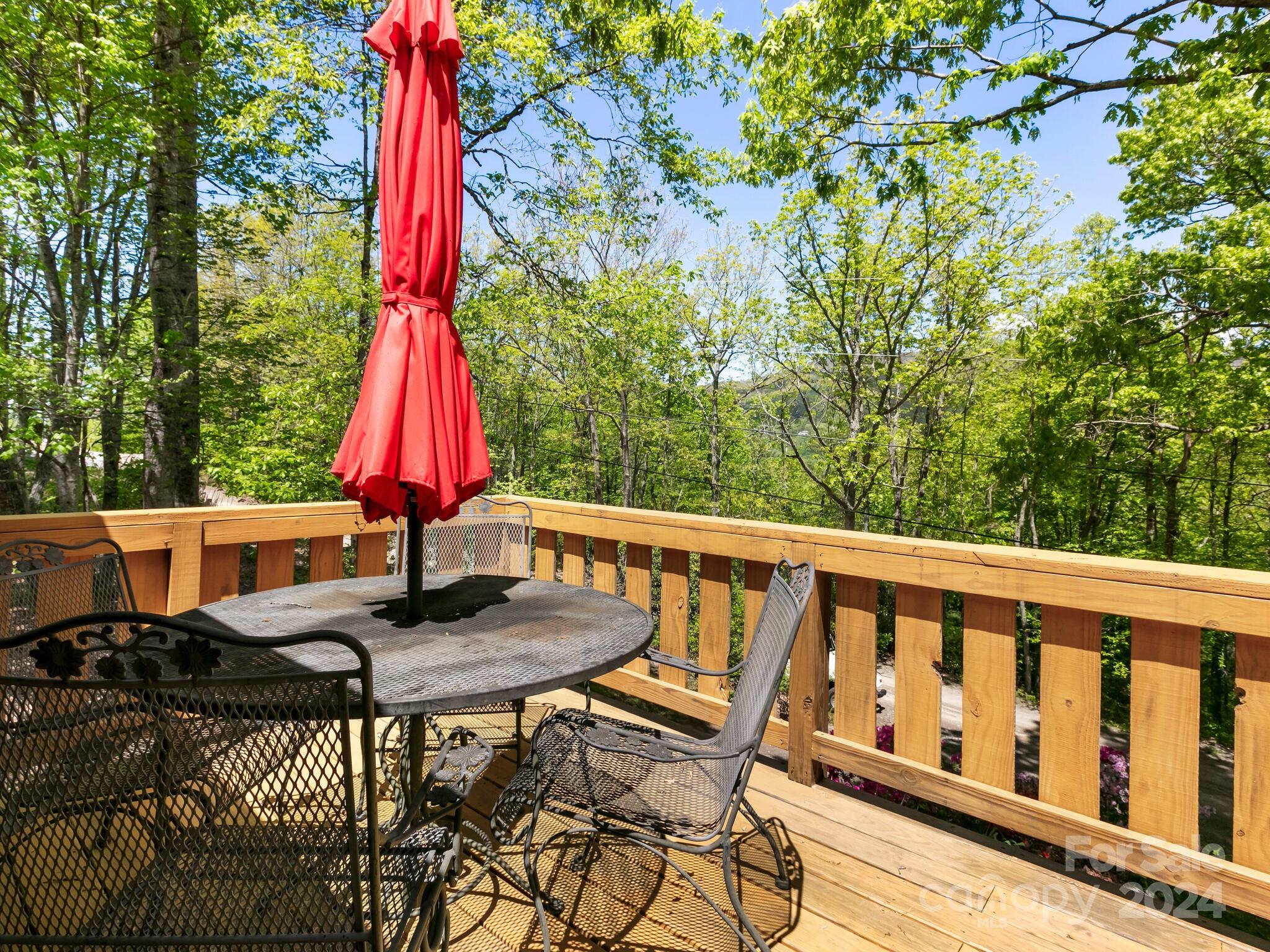 46 New Lite Road Fairview, NC 28730 - Photo 5 of 31 a view of balcony with a table and chairs