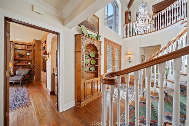 a balcony with street view